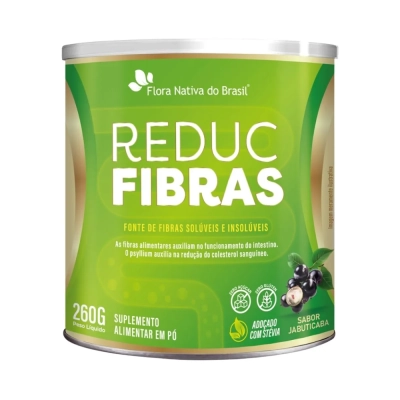 Reduc Fibras, Psyllium e Chicória, Sabores, 260g, Flora Nativa