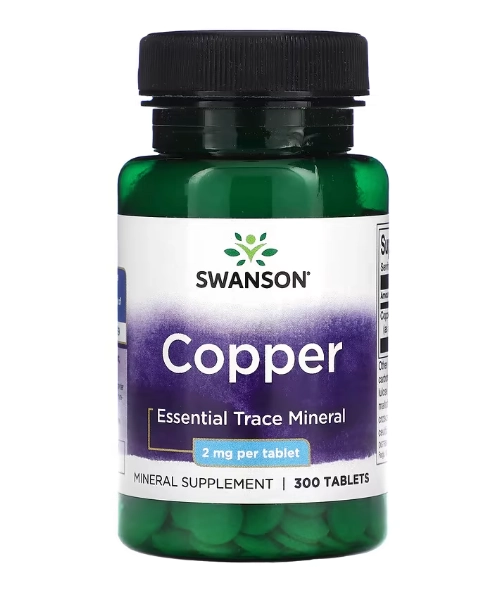 Copper, Cobre, 2mg, 300 Comprimidos, Swanson