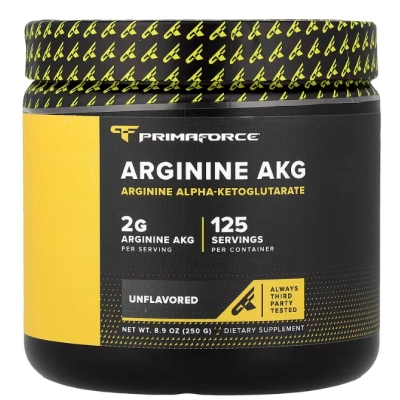 Arginina AKG, 250g em Pó, Sem Sabor, Primaforce