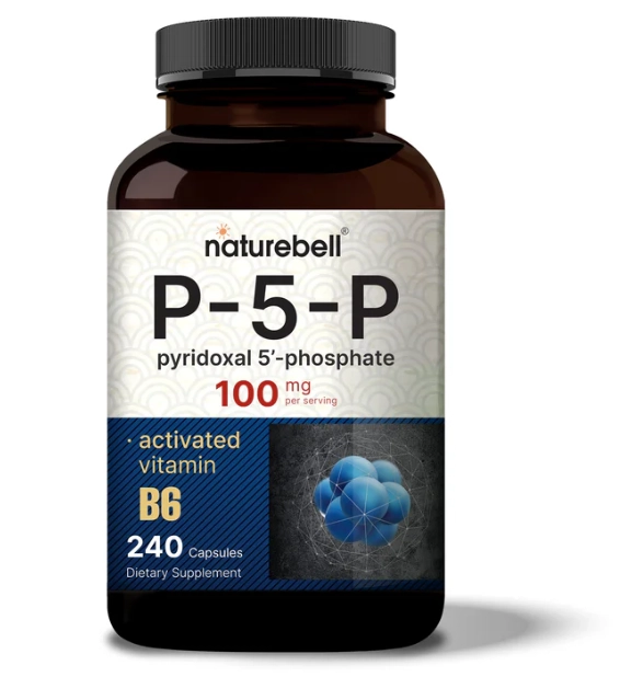 Vitamina P-5-P (Piridoxal-5-Fosfato), 240 Cápsulas, NatureBell