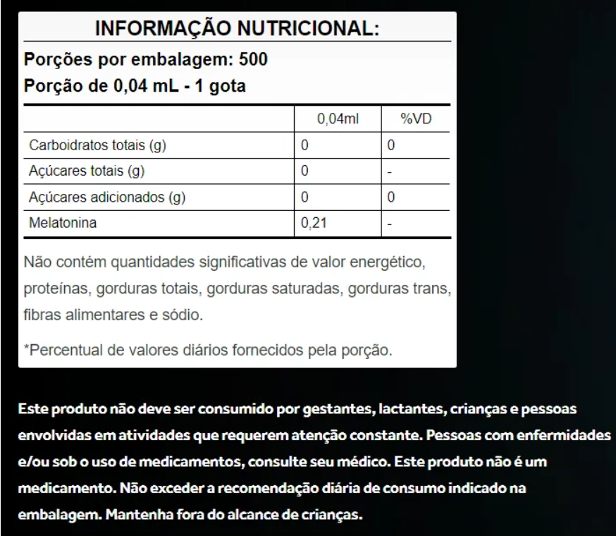 Melatonina 0,21mcg, 20ml, Puravida