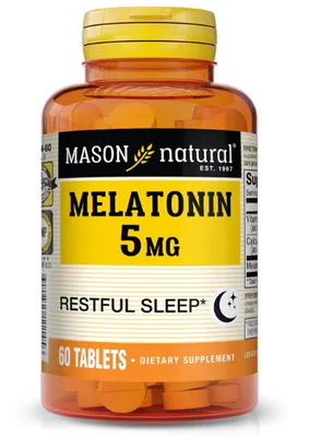 Melatonina 5mg, 60 Comprimidos, Mason Natural
