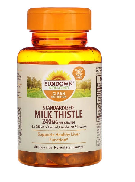 Milk Thistle, 240mg, 60 capsulas, Sundown