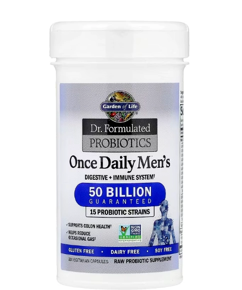 Once Daily Mens, Probióticos Formulados por Médicos, 50 Bilhões CFU, 30 Cápsulas, Garden of Life