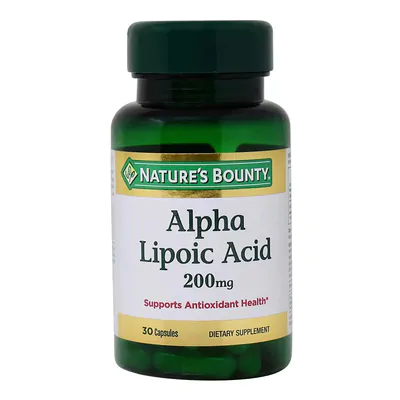 Ácido Alfa Lipóico, 200mg, 30 Cápsulas, Natures Bounty