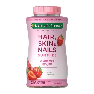 Hair, Skin & Nails (cabelo, pele e unhas), 230 Gomas de 2.500mcg, Nature's Bounty