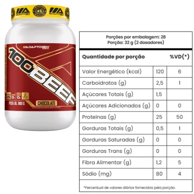 100% Beef, Sabores, 900g, Adaptogen