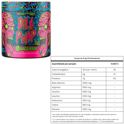 Dila Pump Energy, Sabores, 318G, Adaptogen