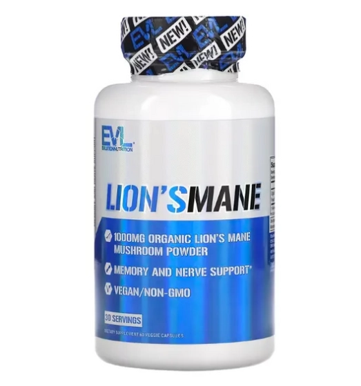 Lion's Mane 500mg, 30 Capsules Veggie, EVLution Nutrition