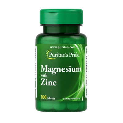 Magnésio & Zinco, 100 Comprimidos, Puritan's Pride