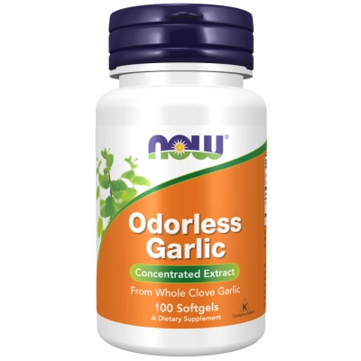 Extrato Concentrado de Alho Sem Odor (Odorless Garlic), 100 ou 250 Cápsulas, Now