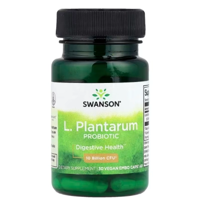L. Plantarum, Probiótico 10 Bilhões de UFCs, 30 EMBO Cápsulas, Swanson