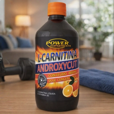 L-Carnitina Androxycut, Sabor Laranja 480ml, Power Supplements