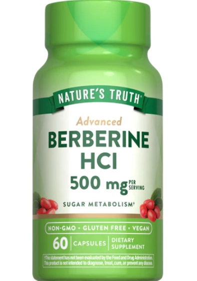Berberina HCI 500mg, 60 Cápsulas, Nature's Truth