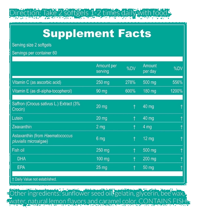Areds 2 Plus, Vitaminas para os Olhos Senior, Alívio da Cansaço Ocular e Saúde Ocular, 120 Cápsulas, UpNourish