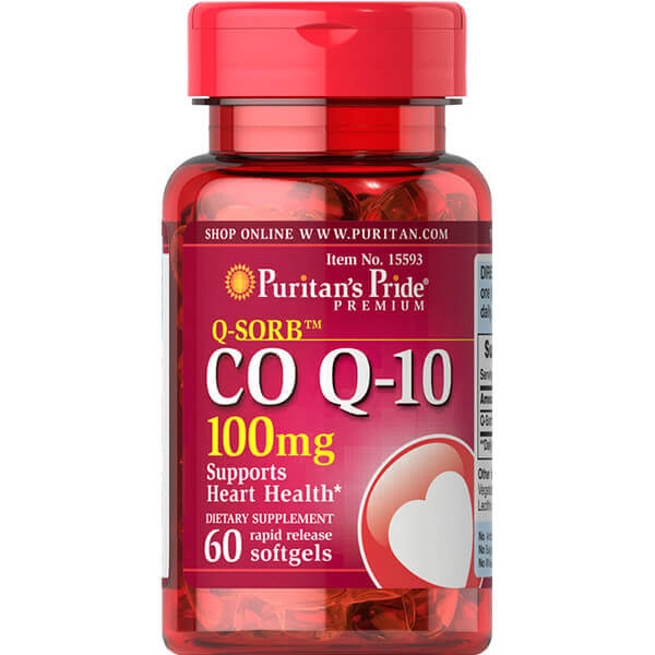 Coenzima CoQ10, 100mg, 60 cápsulas, Puritans Pride