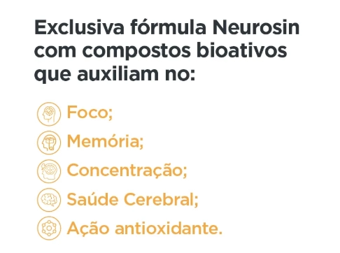 Neurosin Saúde Mental, Foco e Concentração,  60 Cápsulas, Endogen