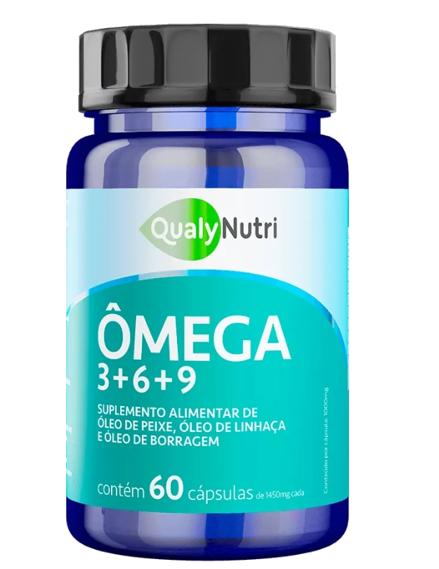 Ômega 3 6 9, 1000mg, 60 Cápsulas, QualyNutri