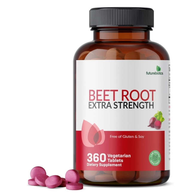 Beet Root Extra Strength, Raiz de Beterraba 500mg, 360 Comprimidos, Futurebiotics