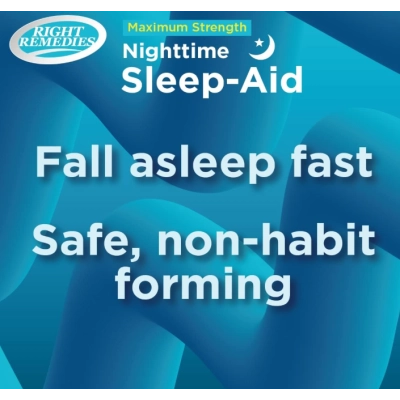 Nighttime Sleep Aid  50mg, Auxilio do Sono, 275 Cápsulas,  Right Remedies