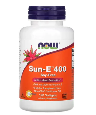 Vitamina Sun-E 400UI, 268mg, 120 Cápsulas, Now