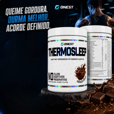 ThermoSleep 285g, Termogênico Noturno Natural, Emagrecimento e Relaxamento, ONEST
