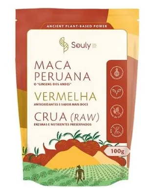 Maca Vermelha em pó, 100g, Souly