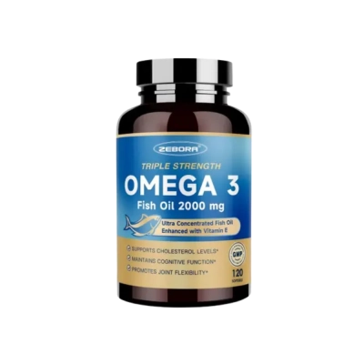 Omega 3 Fish Oil, 2000Mg, 120 Softgels, Zebora 