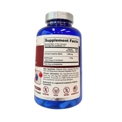 NAC 1200mg, Saúde do Fígado, Imunidade e Equilíbrio do Organismo, 180 Cápsulas, NusaPure