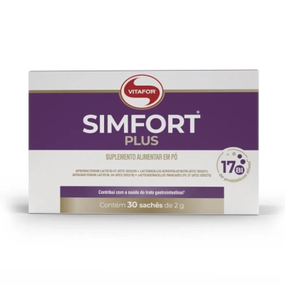 Simfort Plus, 30 sachês (2g cada), Suporte à Saúde Intestinal, Vitafor