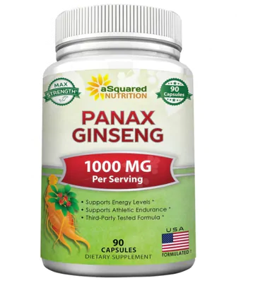 Red Korean Panax Ginseng 1000mg, 90 Cápsulas, aSquared Nutrition