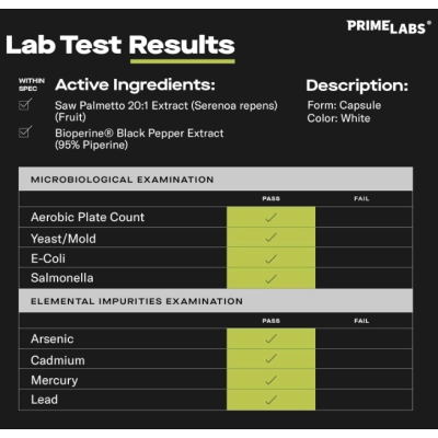 Saw Palmetto Extrato 350mg, 90 Cápsulas, Prime Labs