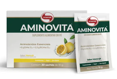 Aminovita, 30 sachês 10g Cada, Sabor Maracujá, Vitafor