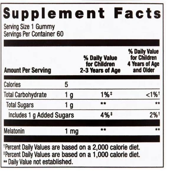 Melatonina Kids 1mg, 60 Gomas Sabor framboesa, Spring Valley