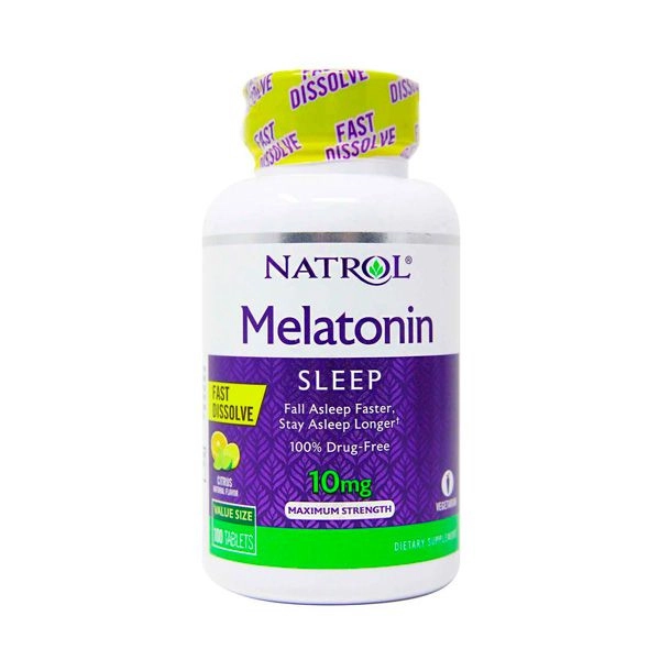 Melatonina, 10mg, 100 Comprimidos, Fast Dissolve, Sabor Citrus, Natrol