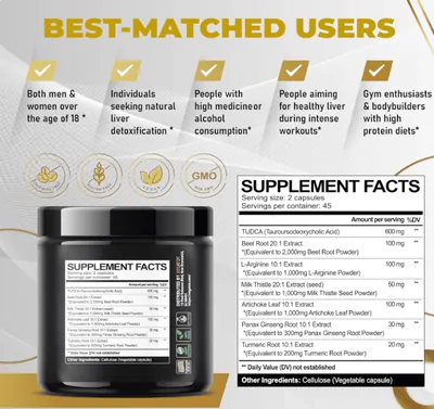 TUDCA, Ácido Tauroursodeoxicólico com L-Arginina , 6100mg, 90 Cápsulas, Vegatot