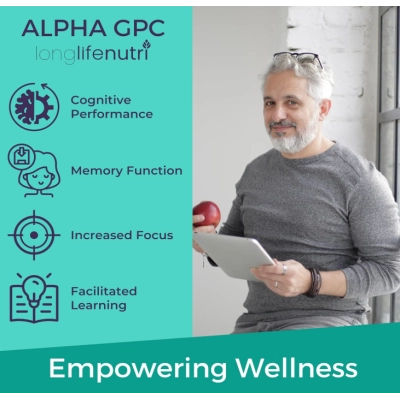 Alpha GPC Choline 600mg, 180 Cápsulas, LongLifeNutri