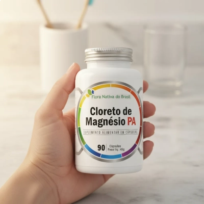 Cloreto De Magnesio PA, 90 Cápsulas - Flora Nativa Do Brasil 