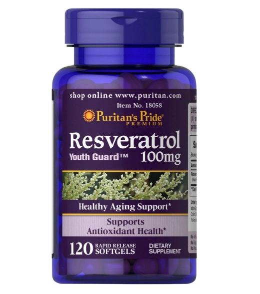 Resveratrol 100mg, 120 Cápsulas, Puritan's Pride
