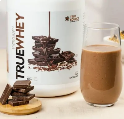 True Whey, Hidrolisado e Isolado, 837g, Sabor Chocolate Dark, True Source