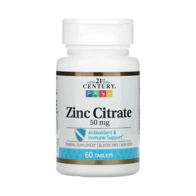 Zinco, 50mg, 60 Comprimidos, 21st Century