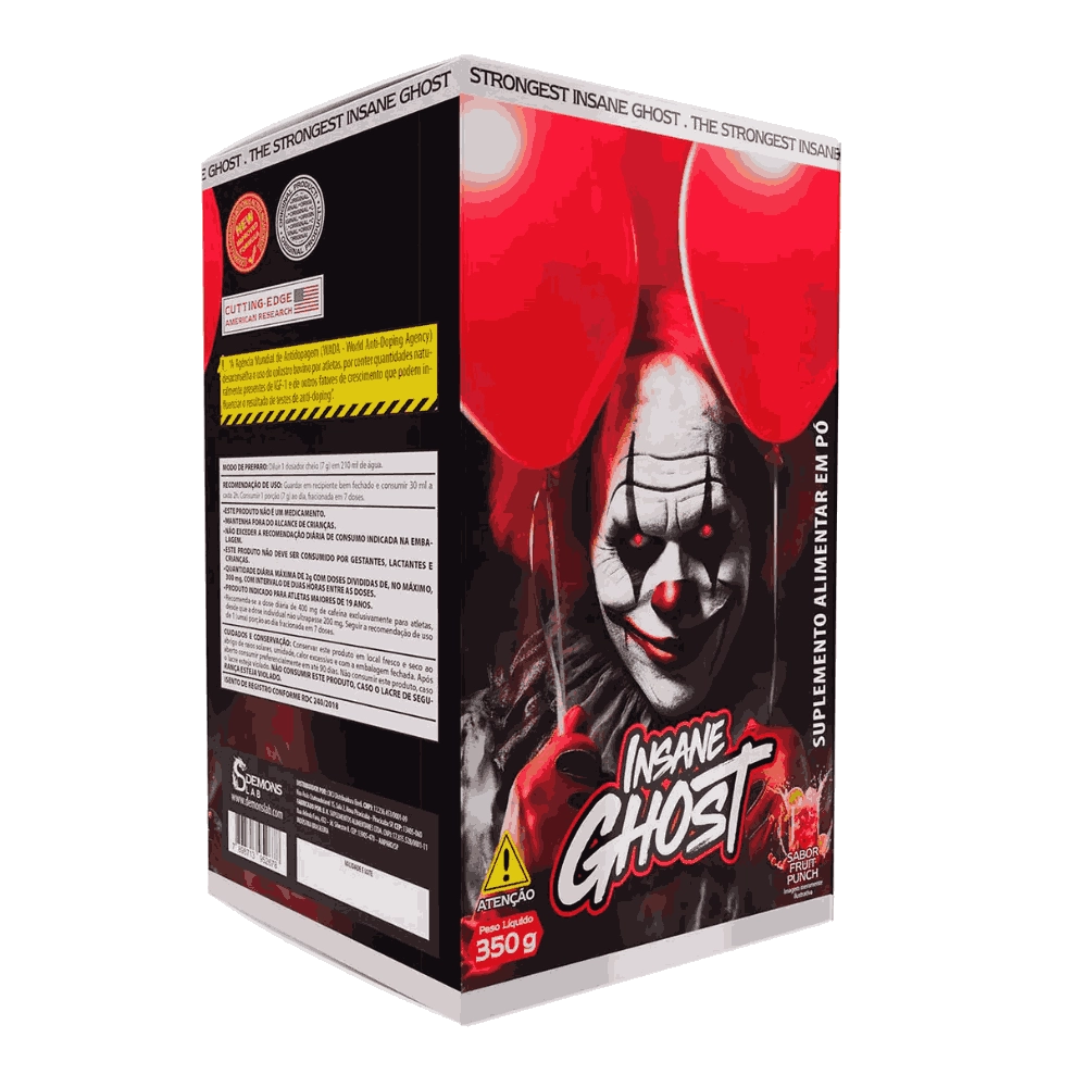 Pré-Treino Insane Ghost Fruit Punch, 350g, Demons Lab