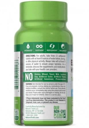 Electrolyte Hydration, 90 Comprimidos, Nature's Truth