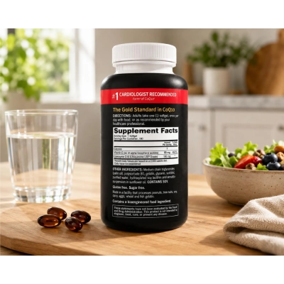 CoQ10 100mg, Energia e Saúde Cardíaca, 180 Softgels, Qunol