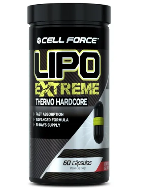 Termogênico Lipo Extreme, 60 cápsulas, Cell Force
