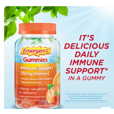 Immune Support, Com Vitamina C 750mg, 45 Gomas, Emergen-C