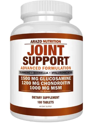 Glucosamina Condroitina, MSM, Boswellia, Cúrcuma, 180 comprimidos, Arazo Nutrition