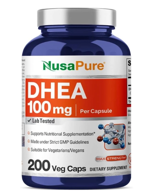 DHEA 100mg, 200 Cápsulas, NusaPure