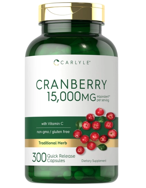 Cranberry Concentrado 15,000mg, 300 Cápsulas, Carlyle