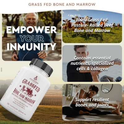 Beef Bone and Marrow, 3000mg, 180 Cápsulas, Ancestral Supplements